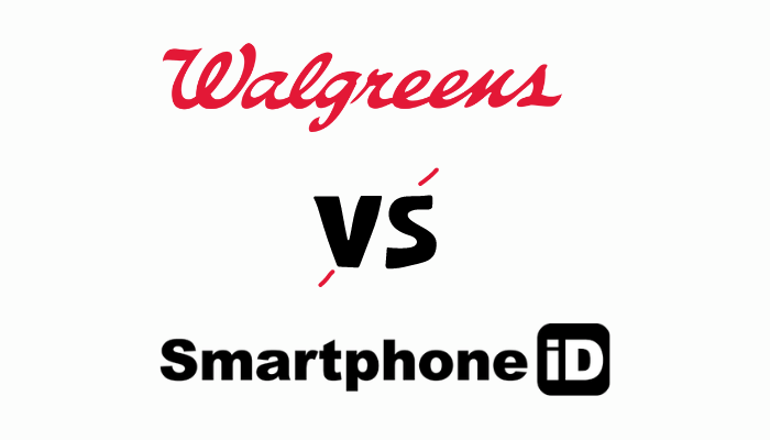 Comparison between Smartphone iD and Walgreens services