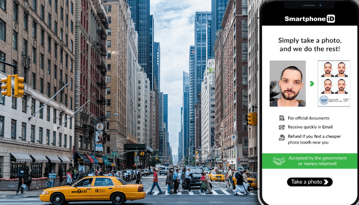 Passport Photo with Your Phone in New York with smartphone iD APP