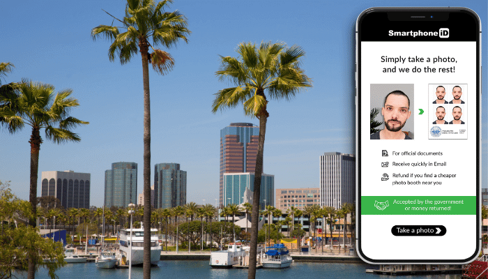 Take Your Passport Photo in Long Beach With Your Phone with smartphone id app