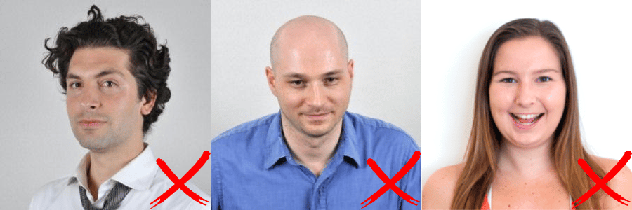 Examples of Rejected Passport Photos POSE EXPRESSION