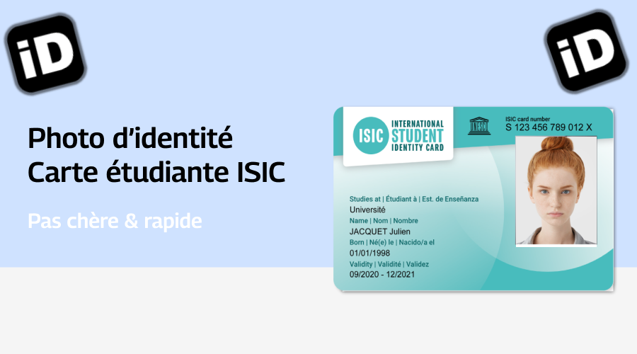 Photo d’identité  Carte étudiante ISIC