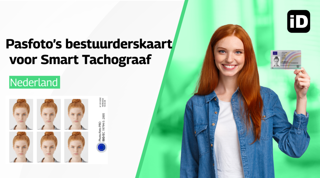 Pasfoto’s bestuurderskaart
 voor Smart Tachograaf