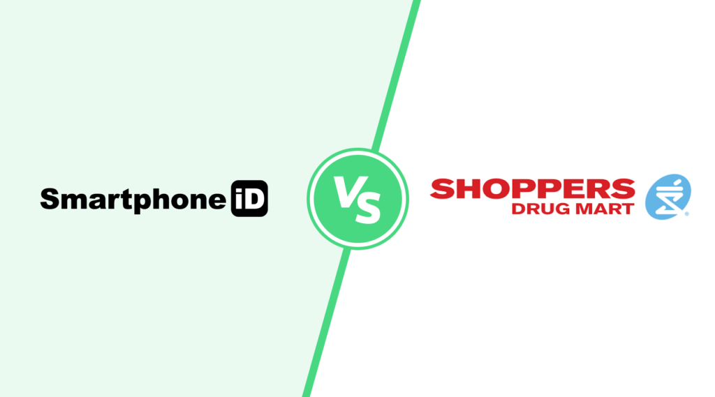 Shoppers Drug Mart Passport photo vs smartphone iD
